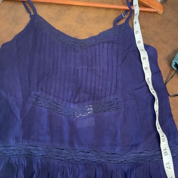 Blue adjustable spaghetti strap top - Picture 3 of 5